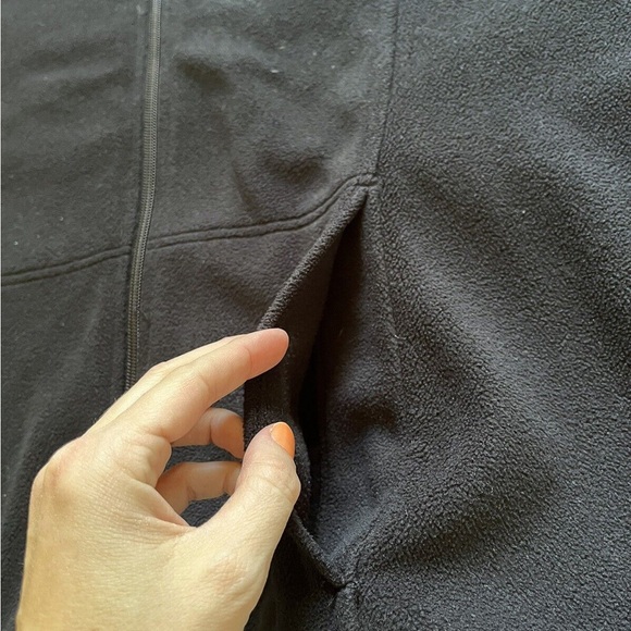 Bass Pro Shop Men’s Black Fleece Jacket Size Large Full Zip Pockets - Picture 5 of 12